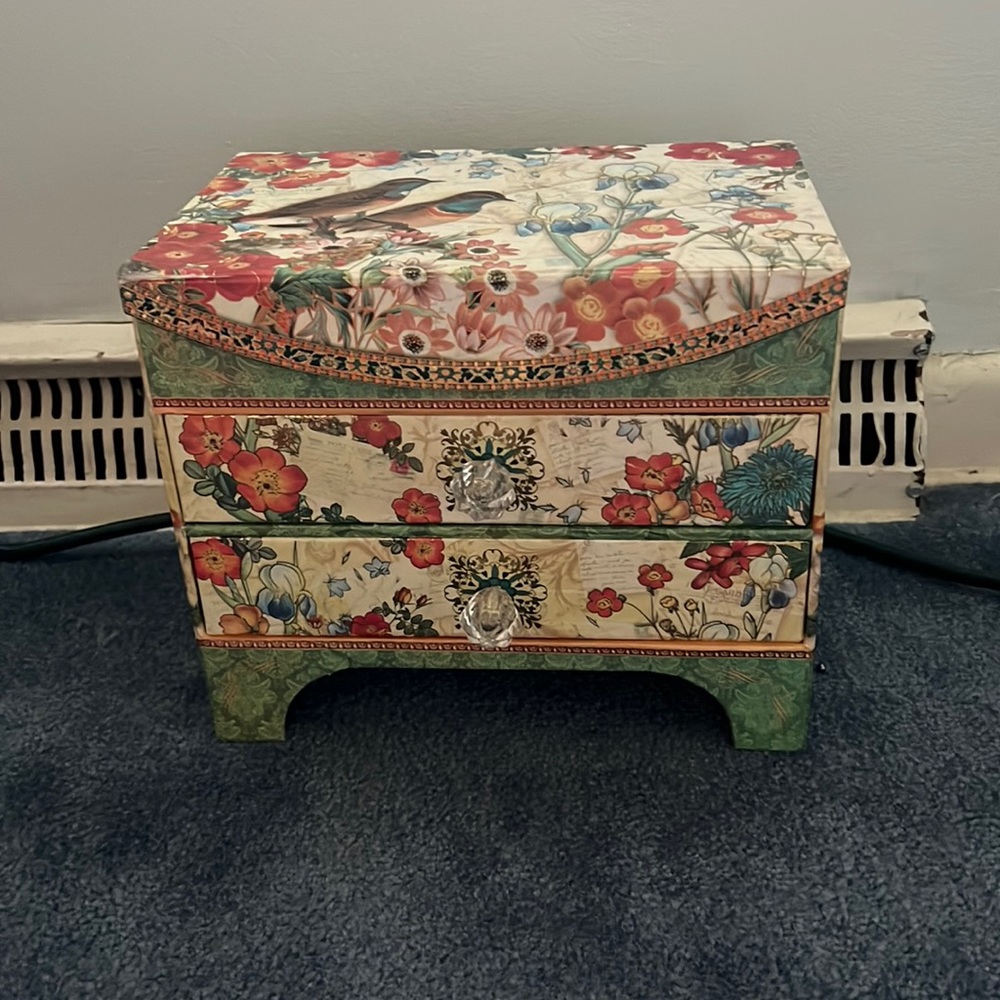 Vintage organizer for anything that can fit maybe jewelry or makeup.